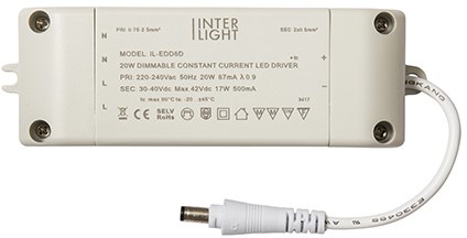 Easyfit led driver 20W 500mA/230V dimbaar | Voor proffessionals in ...