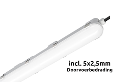 Waterdichte LED TL armatuur Atlantic IP66 3000-4000-6000K +  5x2,5mm doorvoerbedrading