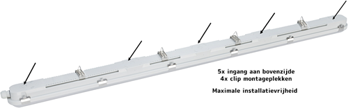 Sigmalicht LED TL Waterdicht Armatuur Atlantic IP66 120cm 20-36W 4000K 3200-5760lm (excl.Dvb)-4