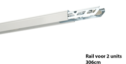 Sigmalicht Lichtlijn draagrail 2-unit 306cm wit incl. 8x2,5mm2
